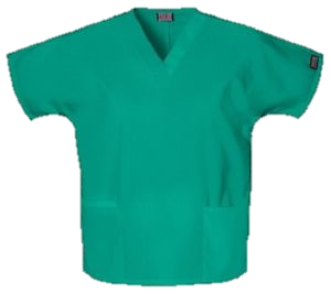 Core trainee's uniform at ELHT, surgical green top