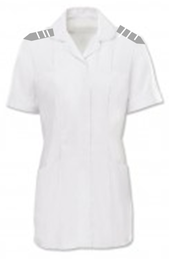 Band 5 Clinical Flow Team - uniform at ELHT, white with grey and white epaulettes