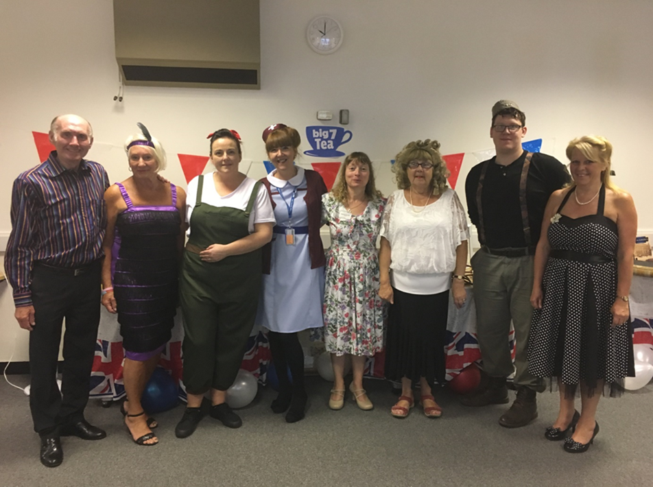 Learners Lounge cafe, BGTH, staff, charity, charity tea party, celebration, 70 years NHS