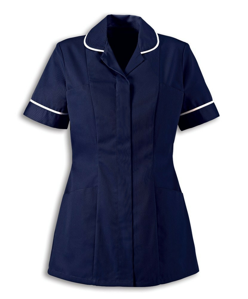 Ward manager Nurse, Specialist Nurse - uniform at ELHT navy with white piping